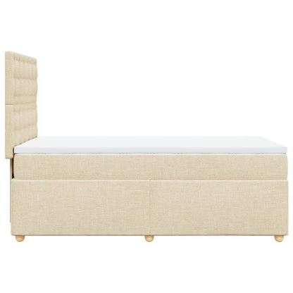 Giroletto a Molle con Materasso Crema 80x200 cm inTessuto
