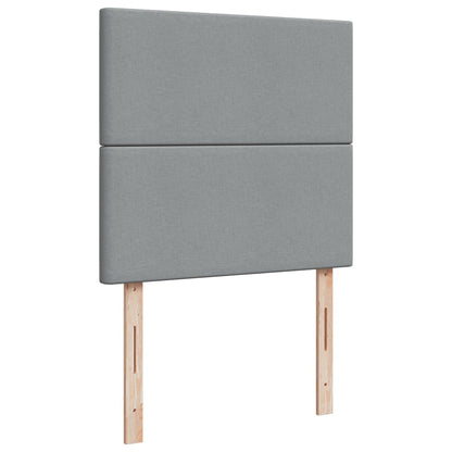 Giroletto a Molle con Materasso Grigio Chiaro 90x190 cm Tessuto