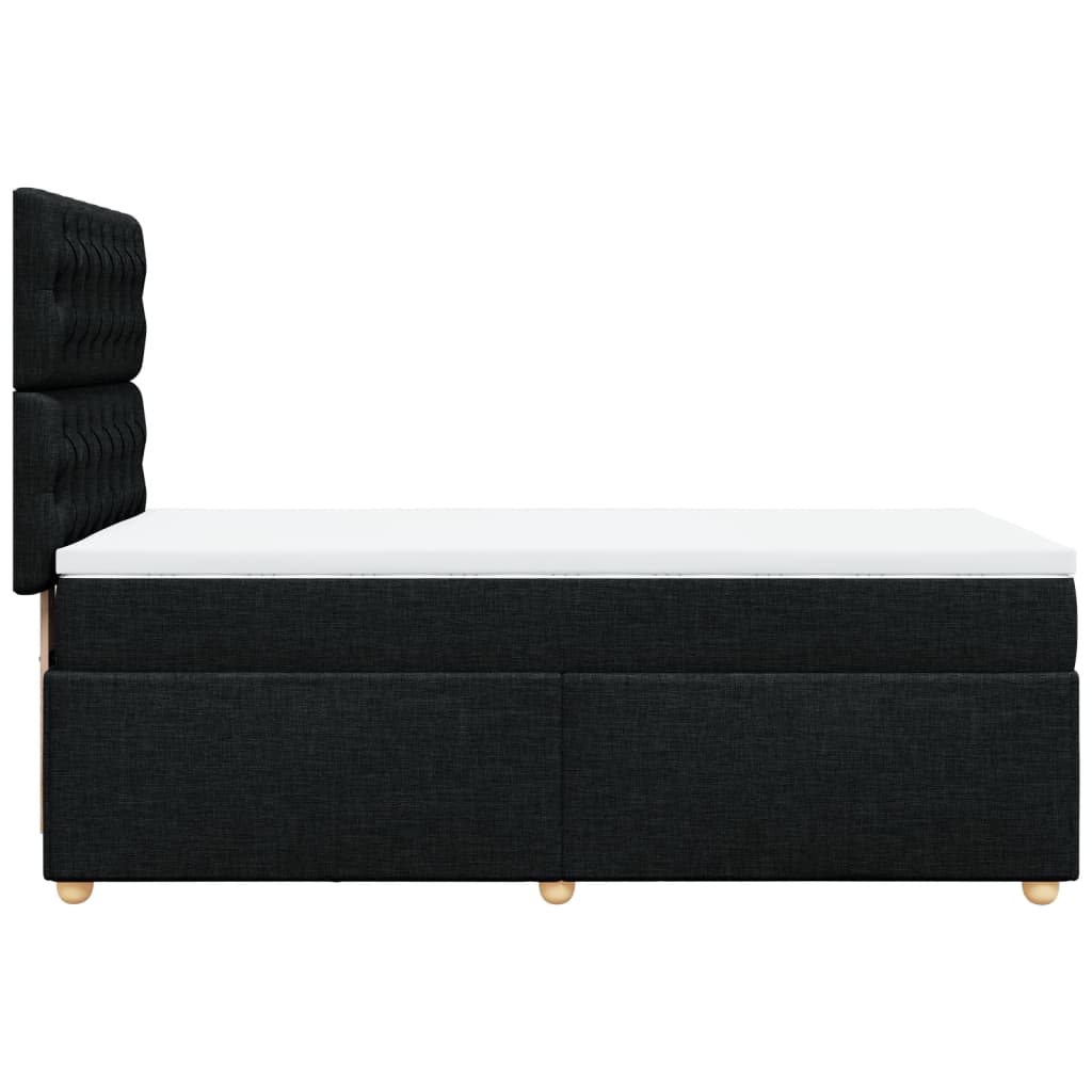 Giroletto a Molle con Materasso Nero 90x190 cm in Tessuto | homemem39