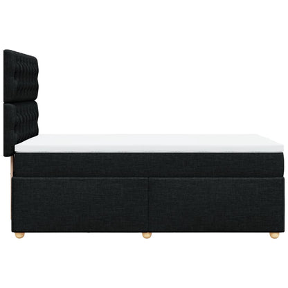 Giroletto a Molle con Materasso Nero 90x190 cm in Tessuto | homemem39