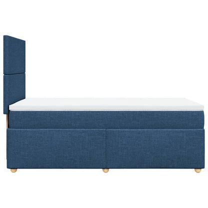 Giroletto a Molle con Materasso Blu 90x200 cm inTessuto