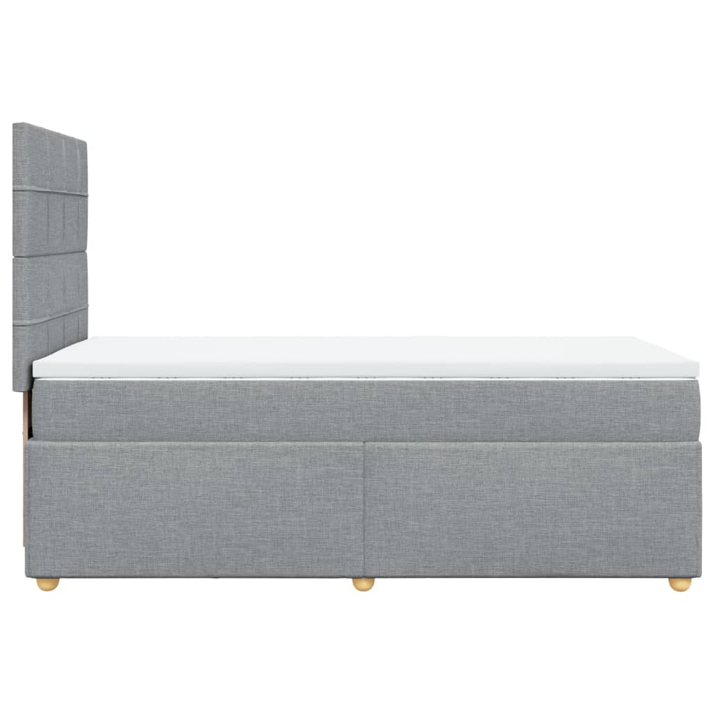 Giroletto a Molle con Materasso Grigio Chiaro 90x200 cm Tessuto | homemem39