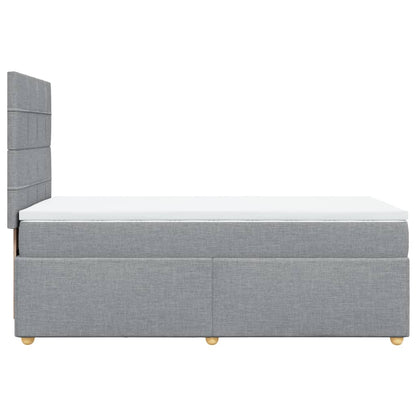 Giroletto a Molle con Materasso Grigio Chiaro 90x200 cm Tessuto | homemem39