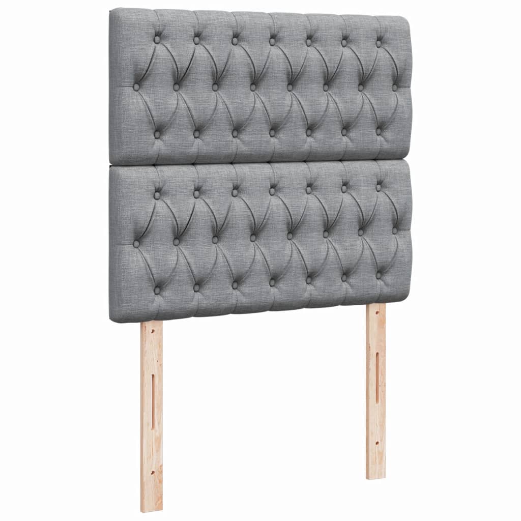 Giroletto a Molle con Materasso Grigio Chiaro 90x200 cm Tessuto | homemem39