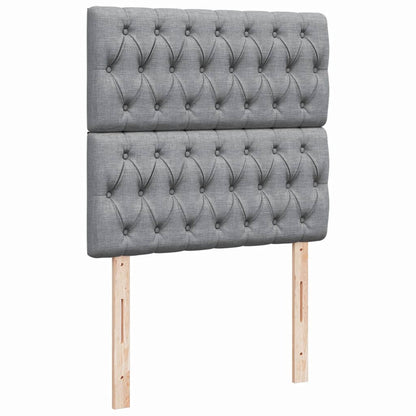 Giroletto a Molle con Materasso Grigio Chiaro 90x200 cm Tessuto | homemem39