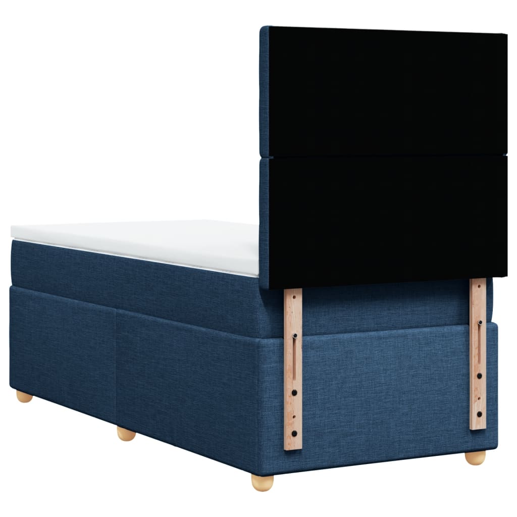 Giroletto a Molle con Materasso Blu 90x200 cm inTessuto