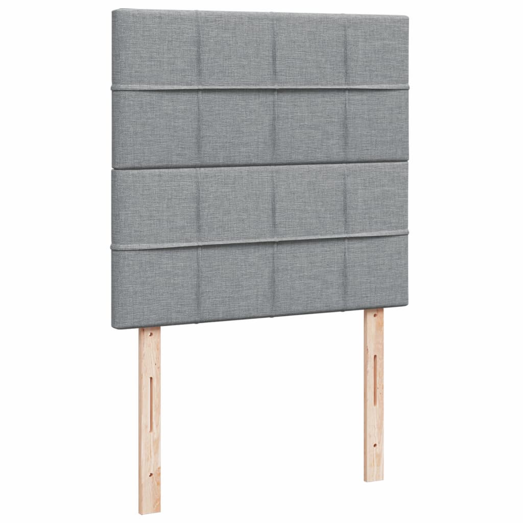 Giroletto a Molle con Materasso Grigio Chiaro100x200 cm Tessuto