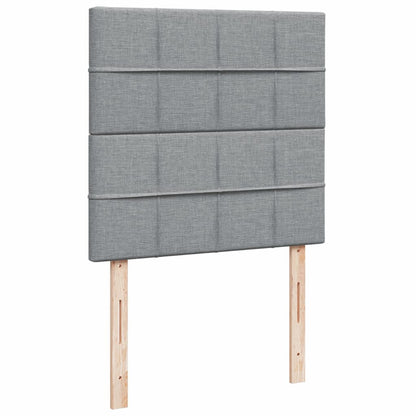 Giroletto a Molle con Materasso Grigio Chiaro100x200 cm Tessuto