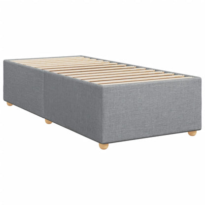 Giroletto a Molle con Materasso Grigio Chiaro100x200 cm Tessuto