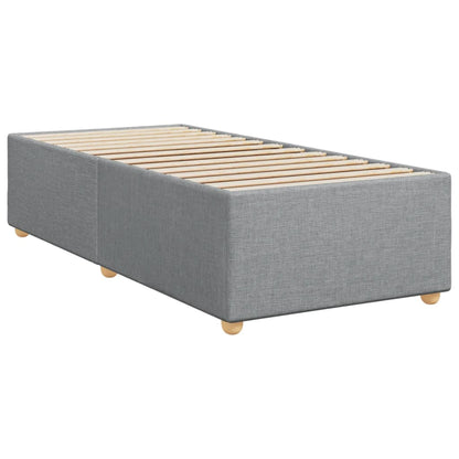 Giroletto a Molle con Materasso Grigio Chiaro100x200 cm Tessuto