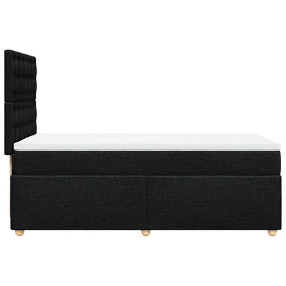 Giroletto a Molle con Materasso Nero 100x200 cm in Tessuto