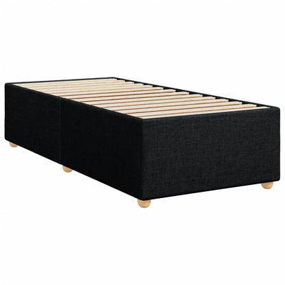 Giroletto a Molle con Materasso Nero 100x200 cm in Tessuto