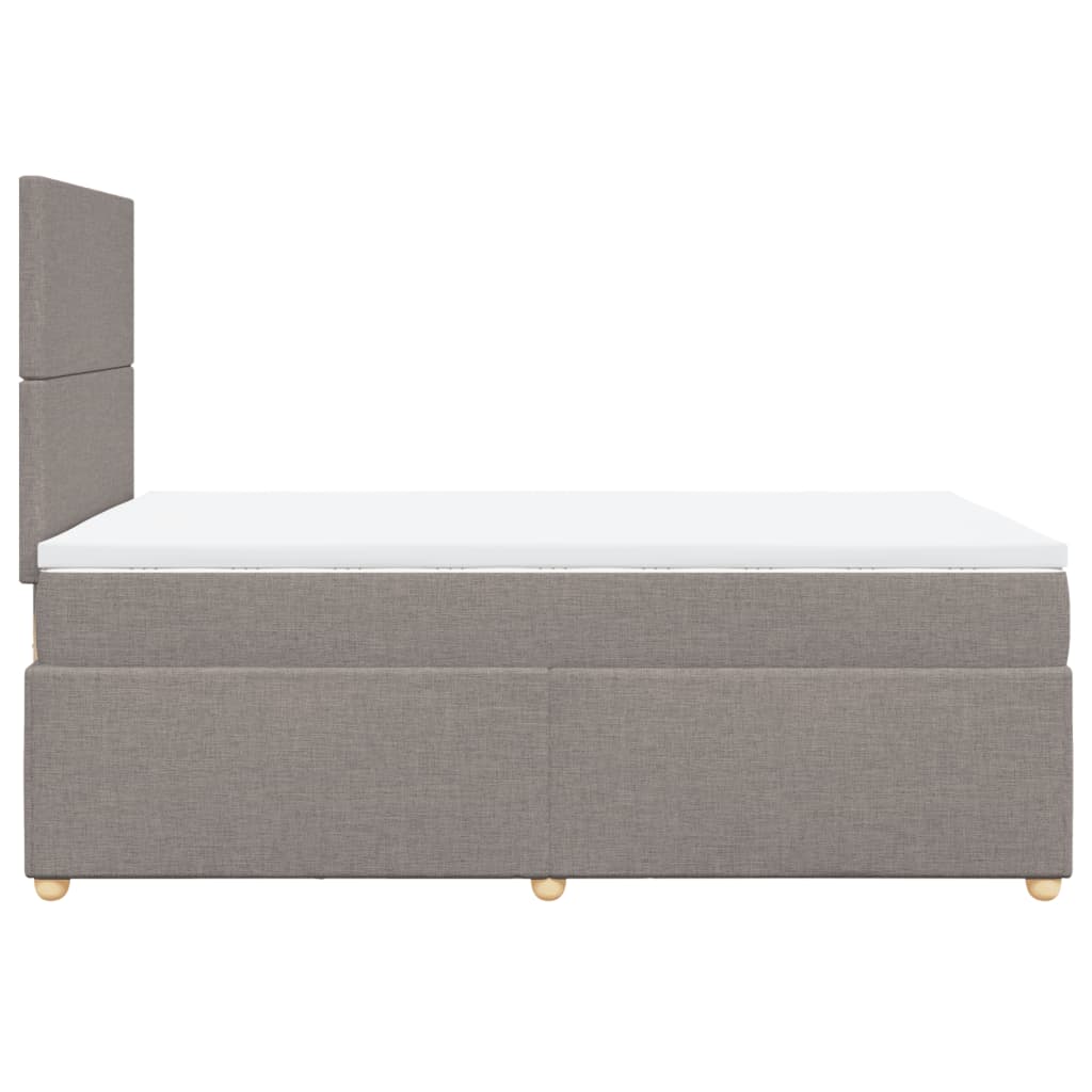 Giroletto a Molle con Materasso Tortora 120x190 cm in Tessuto