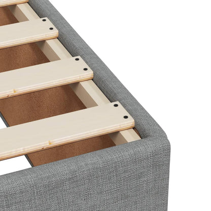 Giroletto a Molle con Materasso Grigio Chiaro 120x190cm Tessuto