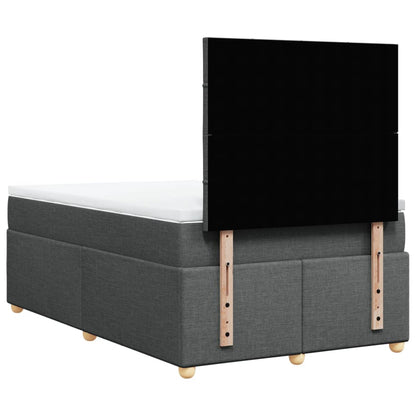 Giroletto a Molle con Materasso Grigio Scuro 120x190cm Tessuto