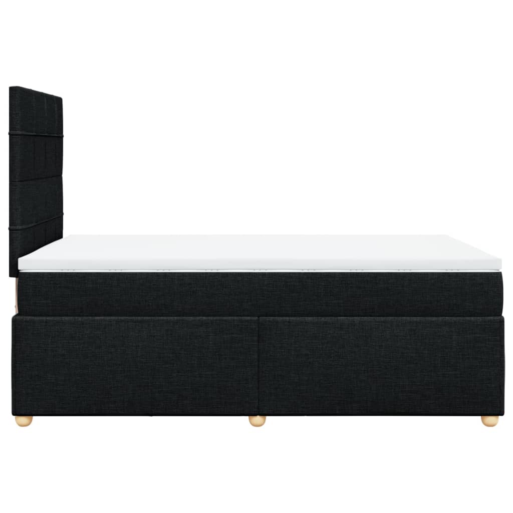 Giroletto a Molle con Materasso Nero 120x190 cm in Tessuto | homemem39