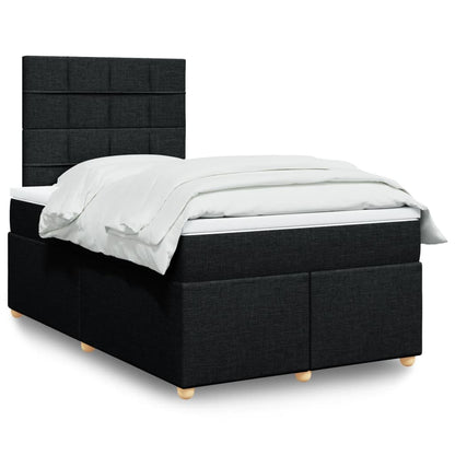 Giroletto a Molle con Materasso Nero 120x190 cm in Tessuto | homemem39