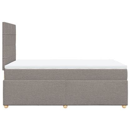 Giroletto a Molle con Materasso Tortora 120x190 cm in Tessuto