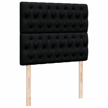 Giroletto a Molle con Materasso Nero 120x190 cm in Tessuto | homemem39