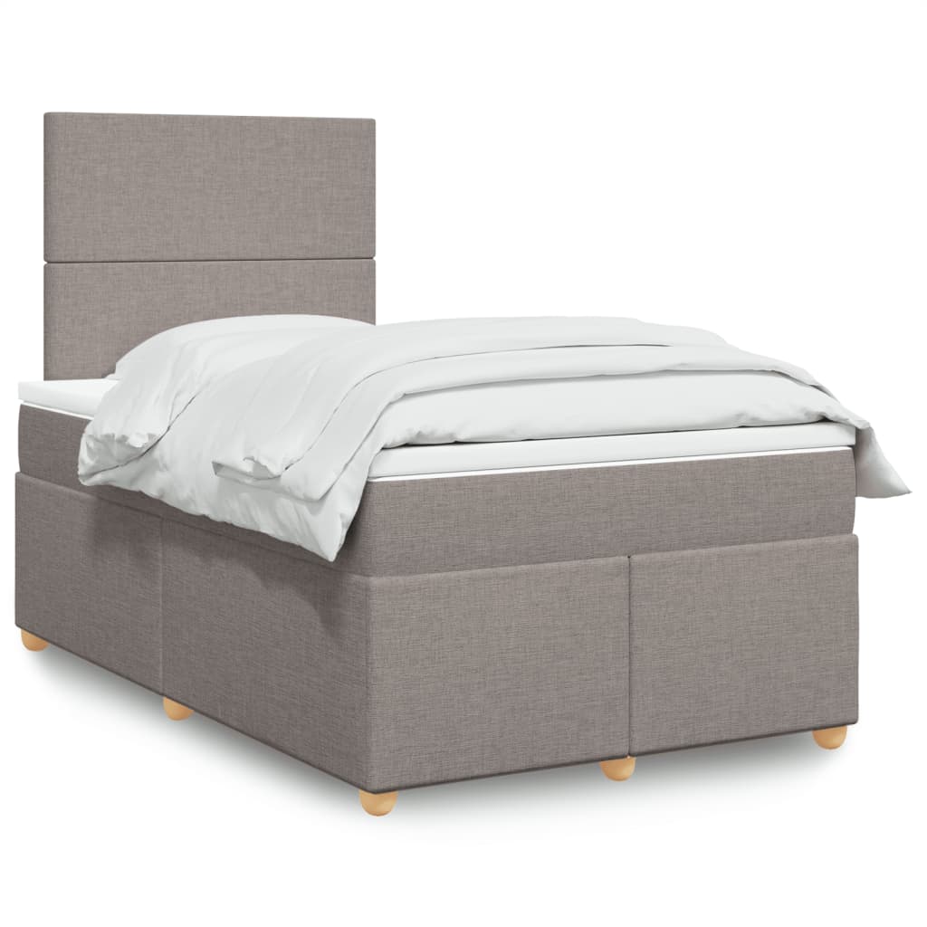 Giroletto a Molle con Materasso Tortora 120x200 cm in Tessuto | homemem39