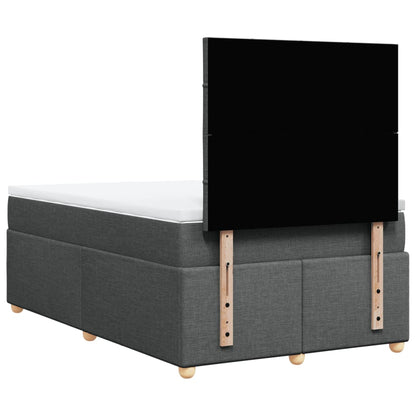 Giroletto a Molle con Materasso Grigio Scuro 120x200 cm Tessuto