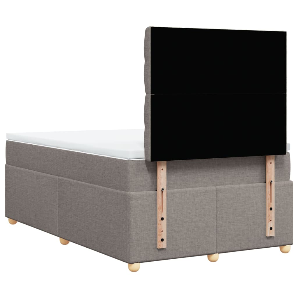 Giroletto a Molle con Materasso Tortora 120x200 cm in Tessuto | homemem39