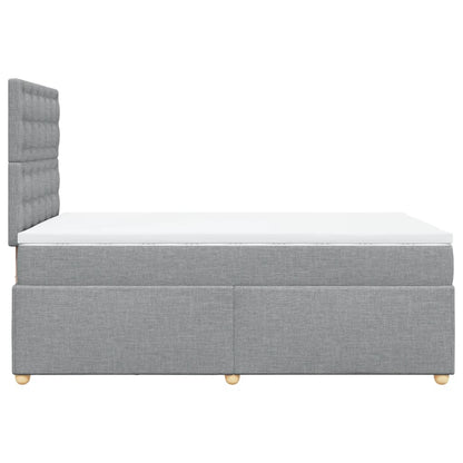 Giroletto a Molle con Materasso Grigio Chiaro 120x200cm Tessuto