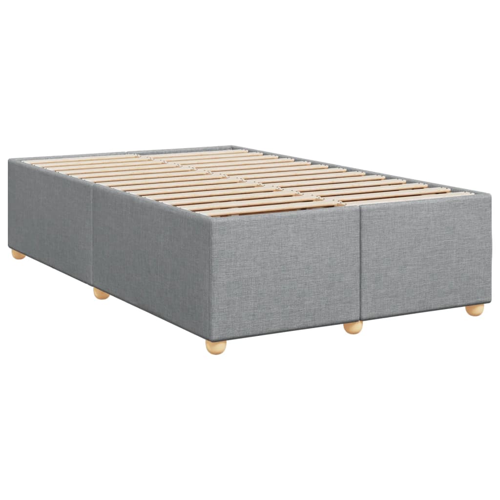 Giroletto a Molle con Materasso Grigio Chiaro 120x200cm Tessuto