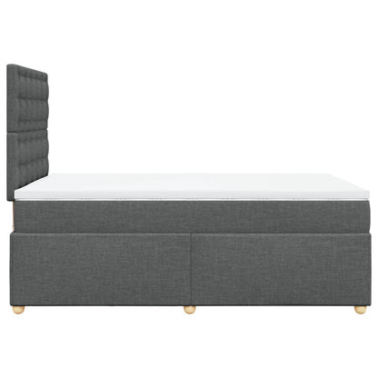 Giroletto a Molle con Materasso Grigio Scuro 120x200 cm Tessuto