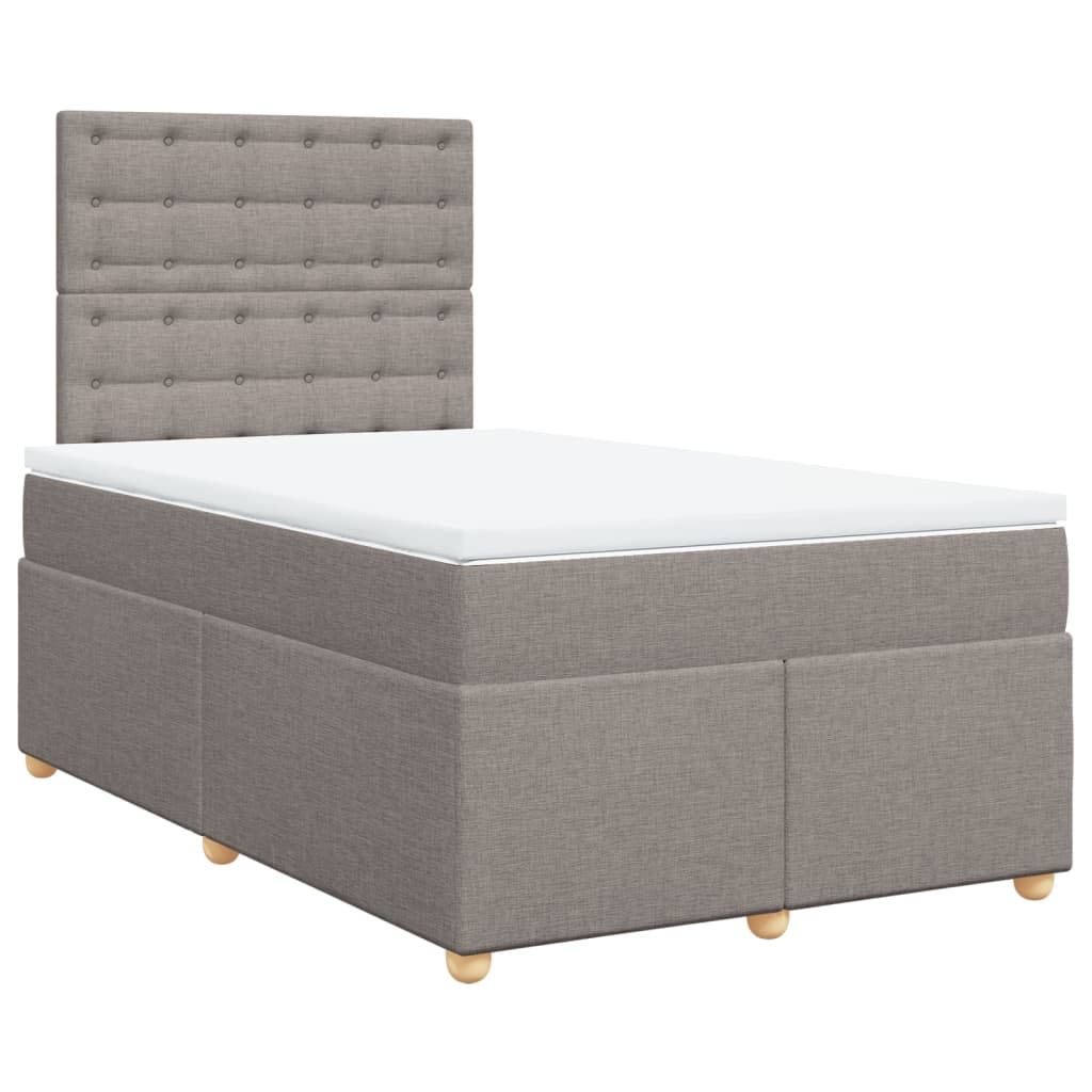 Giroletto a Molle con Materasso Tortora 120x200 cm in Tessuto | homemem39