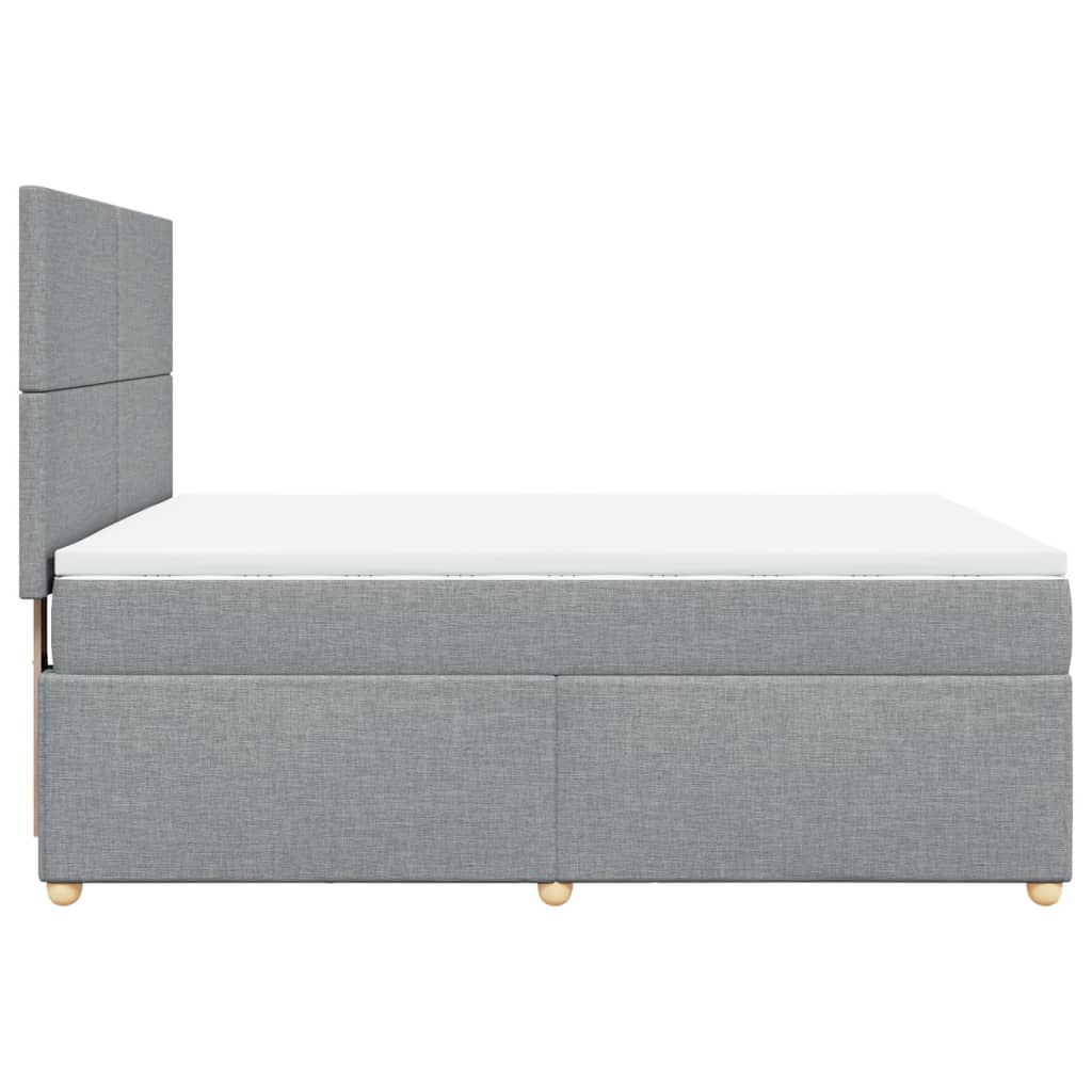 Giroletto a Molle con Materasso Grigio Chiaro 140x190cm Tessuto | homemem39