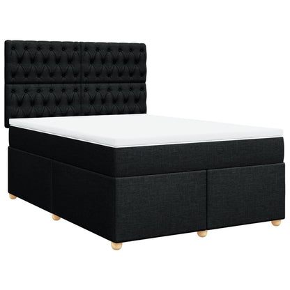 Giroletto a Molle con Materasso Nero 140x190 cm in Tessuto | homemem39