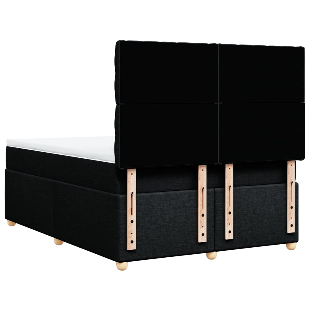 Giroletto a Molle con Materasso Nero 140x190 cm in Tessuto | homemem39