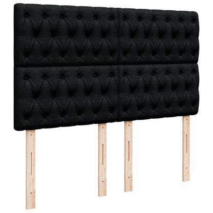 Giroletto a Molle con Materasso Nero 140x190 cm in Tessuto | homemem39