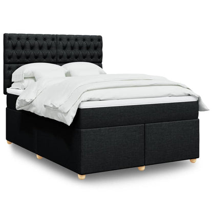 Giroletto a Molle con Materasso Nero 140x190 cm in Tessuto | homemem39