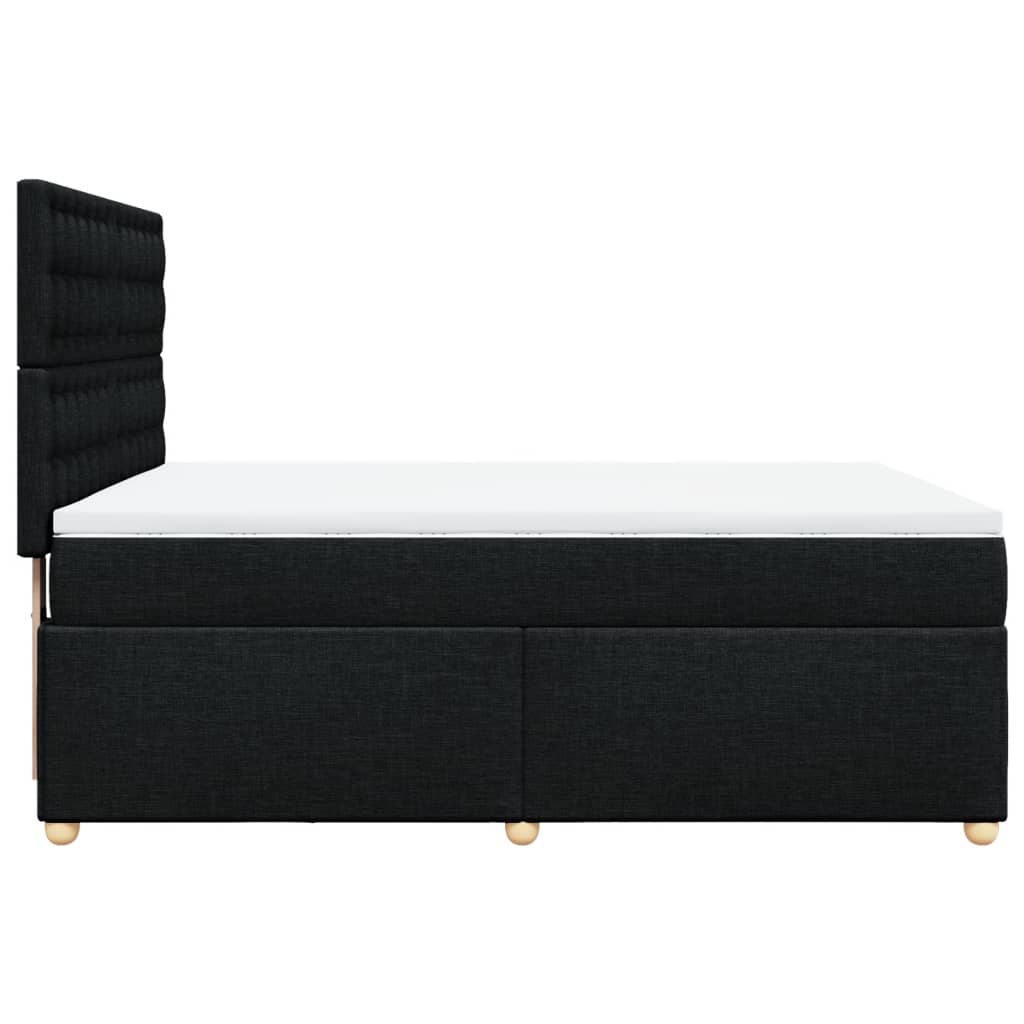 Giroletto a Molle con Materasso Nero 140x190 cm in Tessuto | homemem39