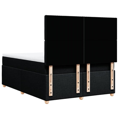 Giroletto a Molle con Materasso Nero 140x190 cm in Tessuto | homemem39