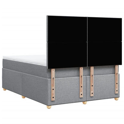 Giroletto a Molle con Materasso Grigio Chiaro 140x200cm Tessuto - homemem39