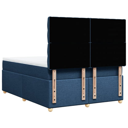 Giroletto a Molle con Materasso Blu 140x200 cm in Tessuto
