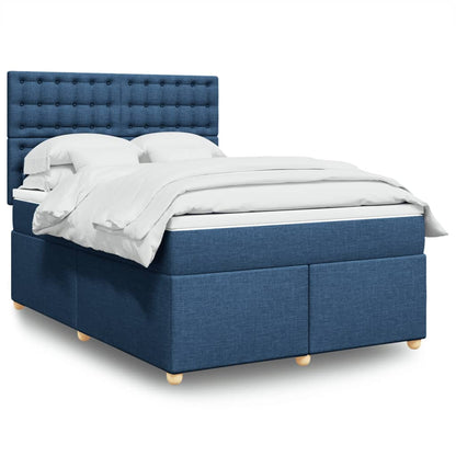 Giroletto a Molle con Materasso Blu 140x200 cm in Tessuto | homemem39