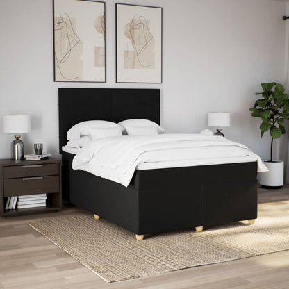 Giroletto a Molle con Materasso Nero 160x200 cm in Tessuto | homemem39