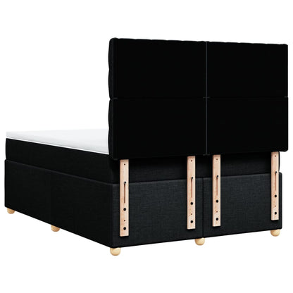 Giroletto a Molle con Materasso Nero 160x200 cm in Tessuto | homemem39
