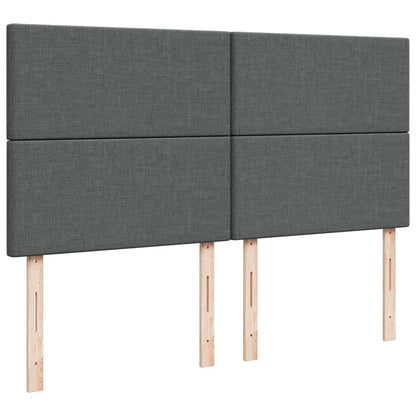 Giroletto a Molle con Materasso Grigio Scuro 180x200 cm Tessuto