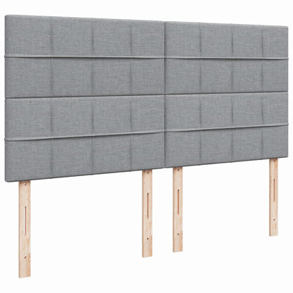 Giroletto a Molle con Materasso Grigio Chiaro180x200 cm Tessuto