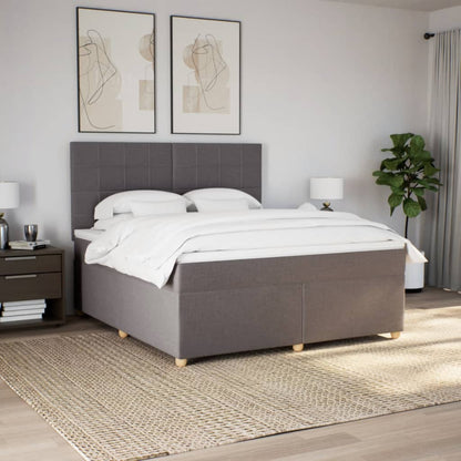 Giroletto a Molle con Materasso Tortora 180x200 cm in Tessuto | homemem39