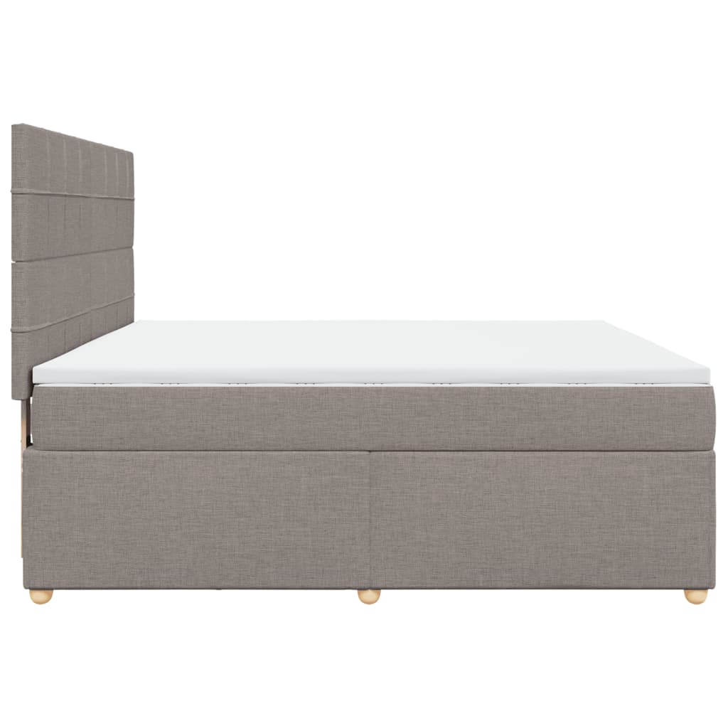 Giroletto a Molle con Materasso Tortora 180x200 cm in Tessuto | homemem39
