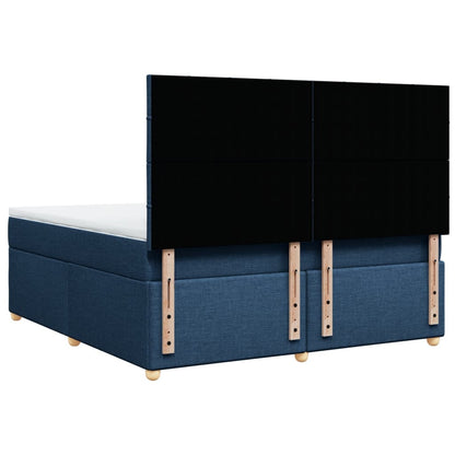 Giroletto a Molle con Materasso Blu 180x200 cm in Tessuto