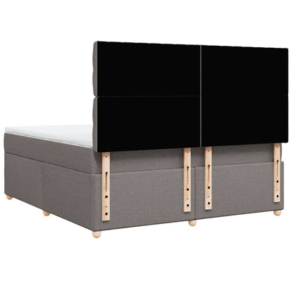 Giroletto a Molle con Materasso Tortora 180x200 cm in Tessuto