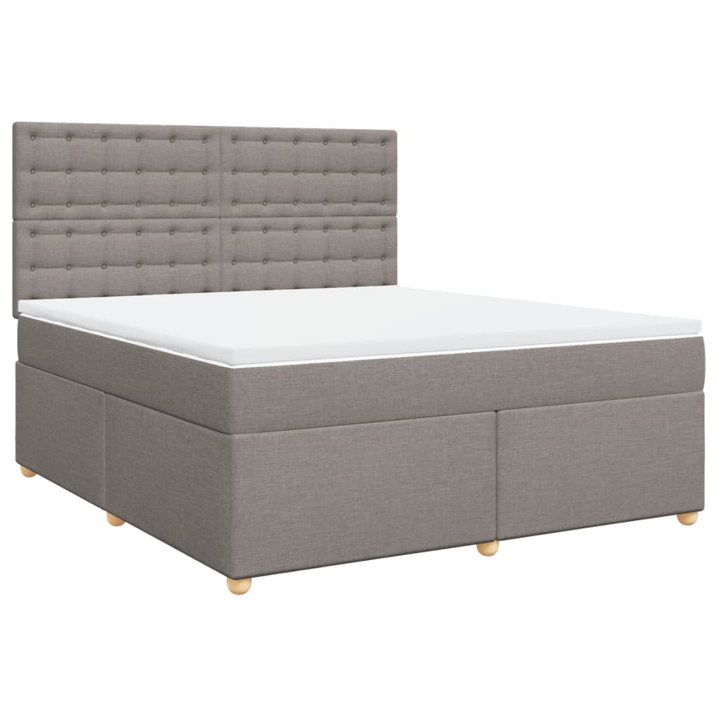 Giroletto a Molle con Materasso Tortora 180x200 cm in Tessuto | homemem39