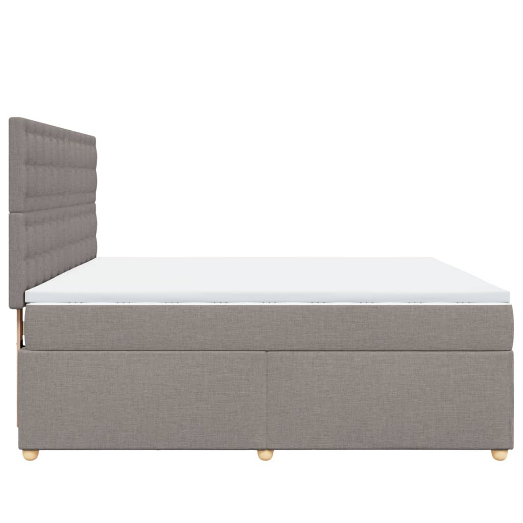 Giroletto a Molle con Materasso Tortora 180x200 cm in Tessuto | homemem39